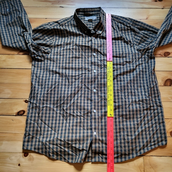 Duluth Trading Shirt Wrinkle Fighter Button Down Mens 2XL Tan Plaid Work Ourdoor - Picture 7 of 9